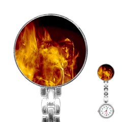 Ablaze Abstract Afire Aflame Blaze Stainless Steel Nurses Watch