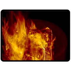 Ablaze Abstract Afire Aflame Blaze Double Sided Fleece Blanket (large) 