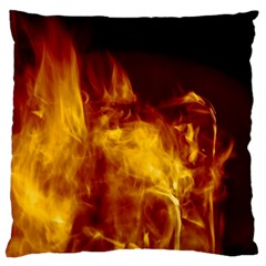 Ablaze Abstract Afire Aflame Blaze Standard Flano Cushion Case (one Side) by Amaryn4rt