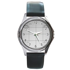 Abstract Architecture Contemporary Round Metal Watch