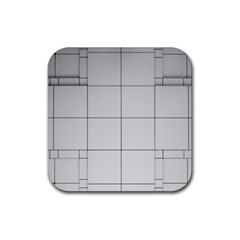 Abstract Architecture Contemporary Rubber Coaster (square) 