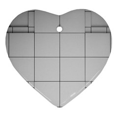 Abstract Architecture Contemporary Heart Ornament (two Sides) by Amaryn4rt