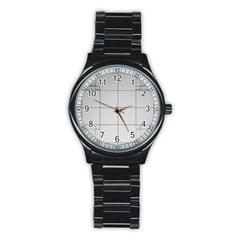 Abstract Architecture Contemporary Stainless Steel Round Watch