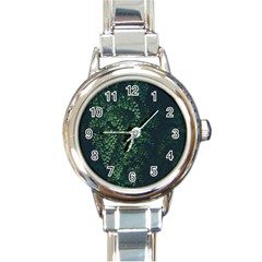 Abstract Art Background Biology Round Italian Charm Watch