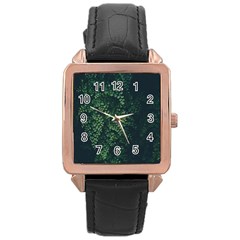 Abstract Art Background Biology Rose Gold Leather Watch  by Amaryn4rt