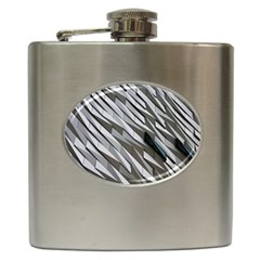 Abstract Background Geometry Block Hip Flask (6 Oz)