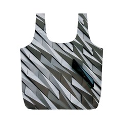 Abstract Background Geometry Block Full Print Recycle Bags (m) 