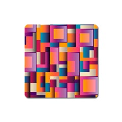 Abstract Background Geometry Blocks Square Magnet