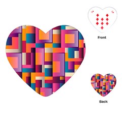 Abstract Background Geometry Blocks Playing Cards (heart) 