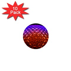 Abstract Ball Colorful Colors 1  Mini Buttons (10 Pack) 