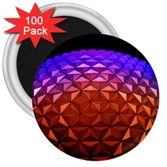 Abstract Ball Colorful Colors 3  Magnets (100 Pack)