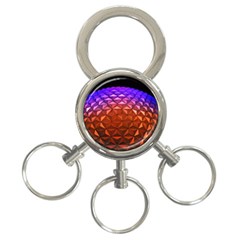 Abstract Ball Colorful Colors 3-ring Key Chains by Amaryn4rt