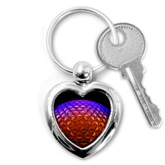 Abstract Ball Colorful Colors Key Chains (heart) 