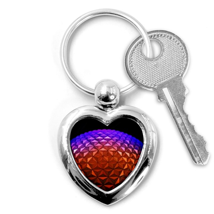 Abstract Ball Colorful Colors Key Chains (Heart) 