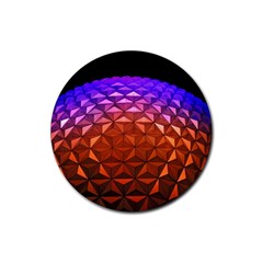 Abstract Ball Colorful Colors Rubber Round Coaster (4 Pack)  by Amaryn4rt