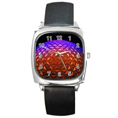 Abstract Ball Colorful Colors Square Metal Watch