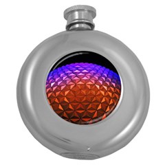 Abstract Ball Colorful Colors Round Hip Flask (5 Oz) by Amaryn4rt