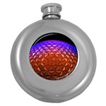 Abstract Ball Colorful Colors Round Hip Flask (5 oz) Front