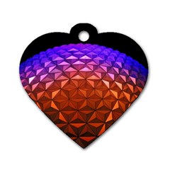 Abstract Ball Colorful Colors Dog Tag Heart (one Side)