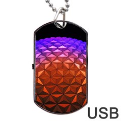 Abstract Ball Colorful Colors Dog Tag Usb Flash (one Side)