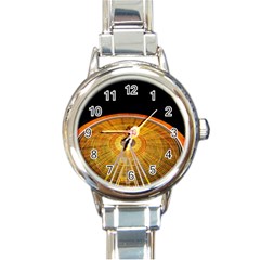 Abstract Blur Bright Circular Round Italian Charm Watch