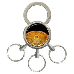 Abstract Blur Bright Circular 3-ring Key Chains