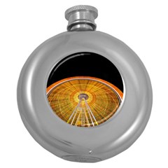 Abstract Blur Bright Circular Round Hip Flask (5 Oz)