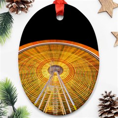 Abstract Blur Bright Circular Oval Ornament (two Sides) by Amaryn4rt