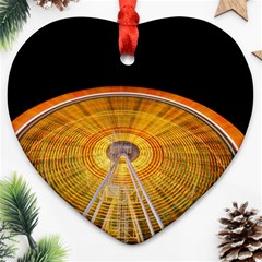 Abstract Blur Bright Circular Heart Ornament (two Sides) by Amaryn4rt