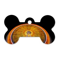 Abstract Blur Bright Circular Dog Tag Bone (one Side)