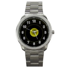 Abstract Futuristic Lights Dream Sport Metal Watch by Amaryn4rt