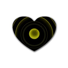 Abstract Futuristic Lights Dream Rubber Coaster (heart)  by Amaryn4rt