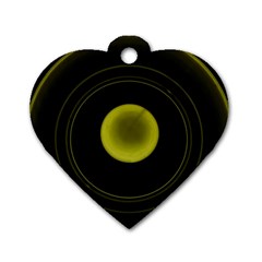 Abstract Futuristic Lights Dream Dog Tag Heart (two Sides) by Amaryn4rt