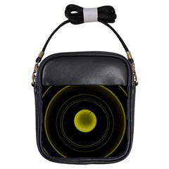 Abstract Futuristic Lights Dream Girls Sling Bags by Amaryn4rt