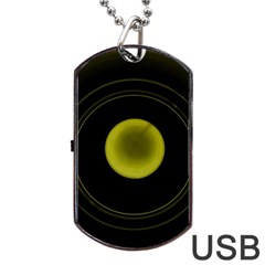 Abstract Futuristic Lights Dream Dog Tag Usb Flash (one Side) by Amaryn4rt