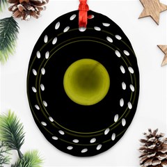 Abstract Futuristic Lights Dream Ornament (oval Filigree)