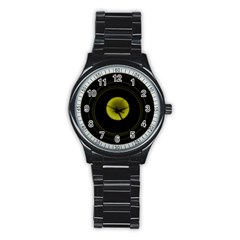 Abstract Futuristic Lights Dream Stainless Steel Round Watch