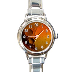 Abstraction Color Closeup The Rays Round Italian Charm Watch by Amaryn4rt