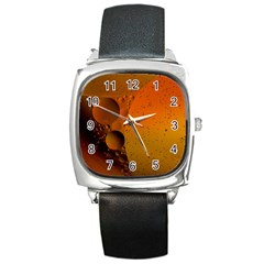 Abstraction Color Closeup The Rays Square Metal Watch