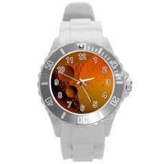 Abstraction Color Closeup The Rays Round Plastic Sport Watch (l)