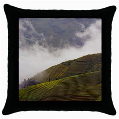 Agriculture Clouds Cropland Throw Pillow Case (black)