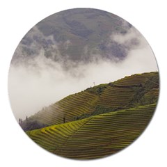 Agriculture Clouds Cropland Magnet 5  (round) by Amaryn4rt