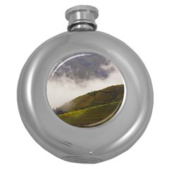 Agriculture Clouds Cropland Round Hip Flask (5 Oz)