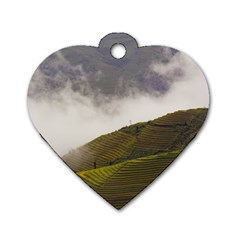 Agriculture Clouds Cropland Dog Tag Heart (two Sides)