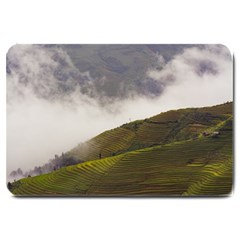 Agriculture Clouds Cropland Large Doormat  by Amaryn4rt