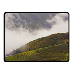 Agriculture Clouds Cropland Double Sided Fleece Blanket (small)  by Amaryn4rt