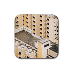 Apartments Architecture Building Rubber Coaster (square)  by Amaryn4rt