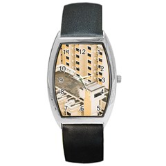 Apartments Architecture Building Barrel Style Metal Watch by Amaryn4rt