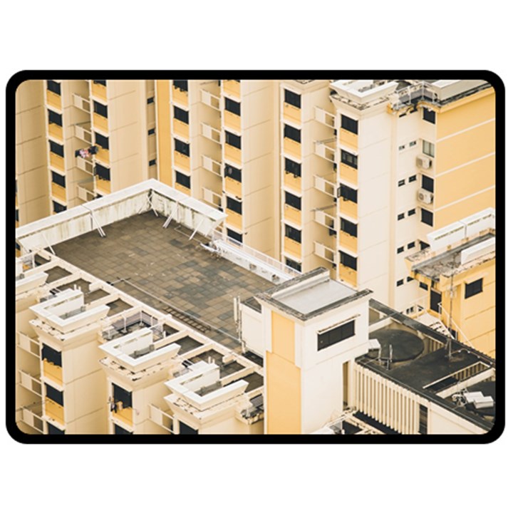 Apartments Architecture Building Fleece Blanket (Large) 