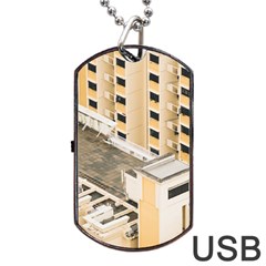 Apartments Architecture Building Dog Tag Usb Flash (two Sides)